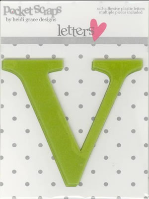 Heidi Grace - Daydreamer - Plastic Alpha Stickers v - 2/pk  (sold in 3's)